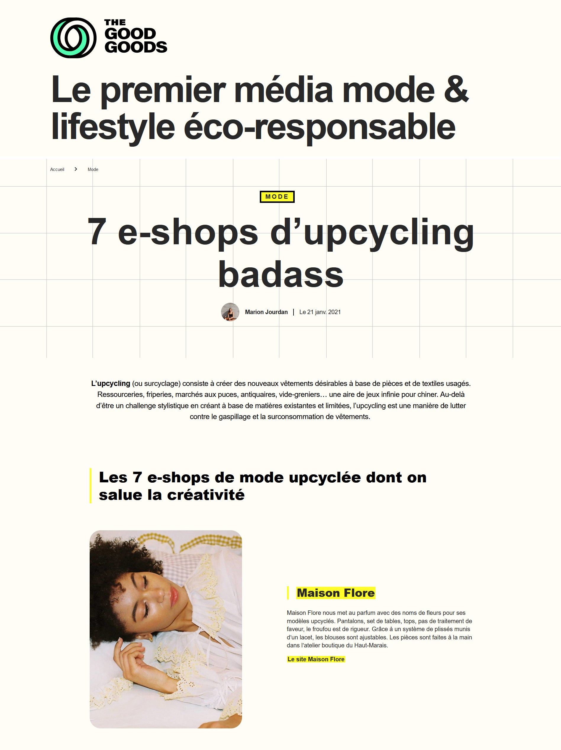 THE GOOD GOODS - JAN. 2021