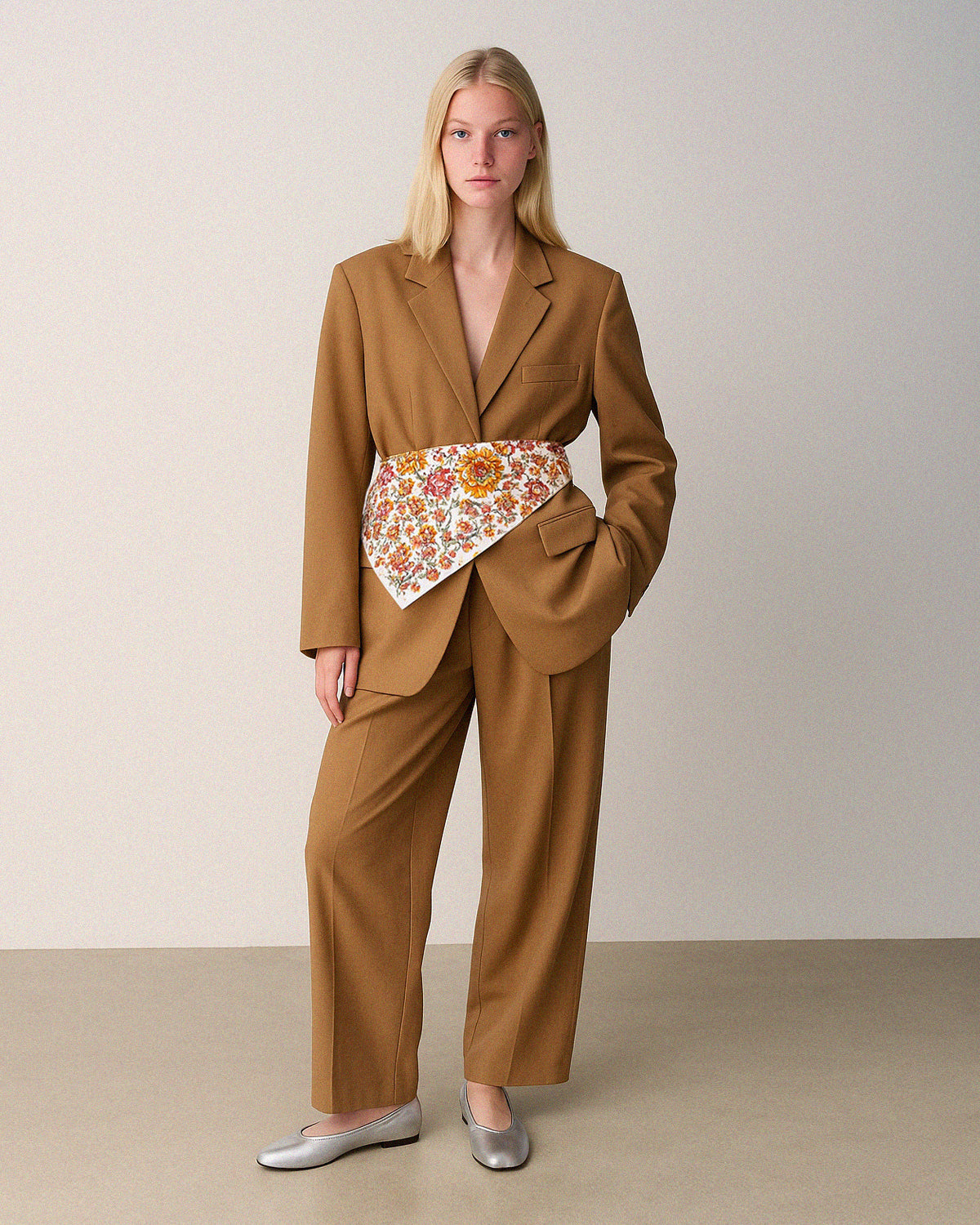 Silk scarf ROMARIN Indiennes