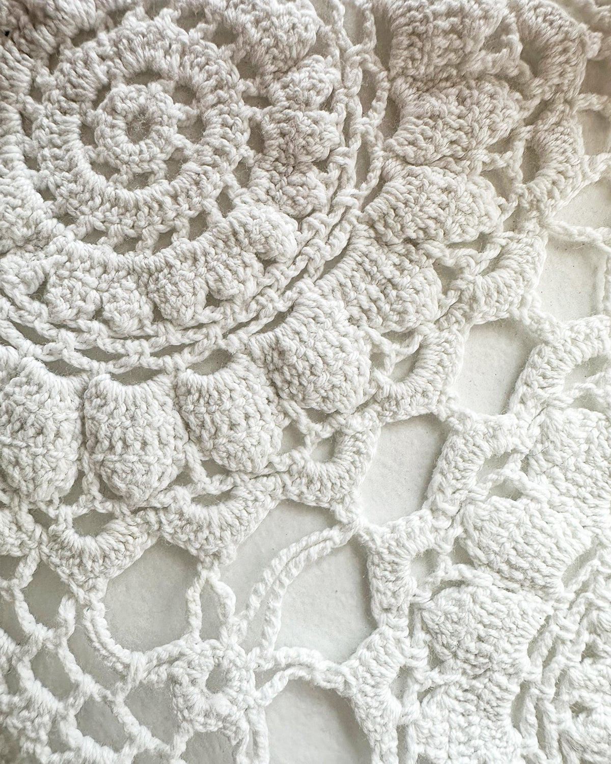 Fichu triangle ROMARIN Crochet Ecru