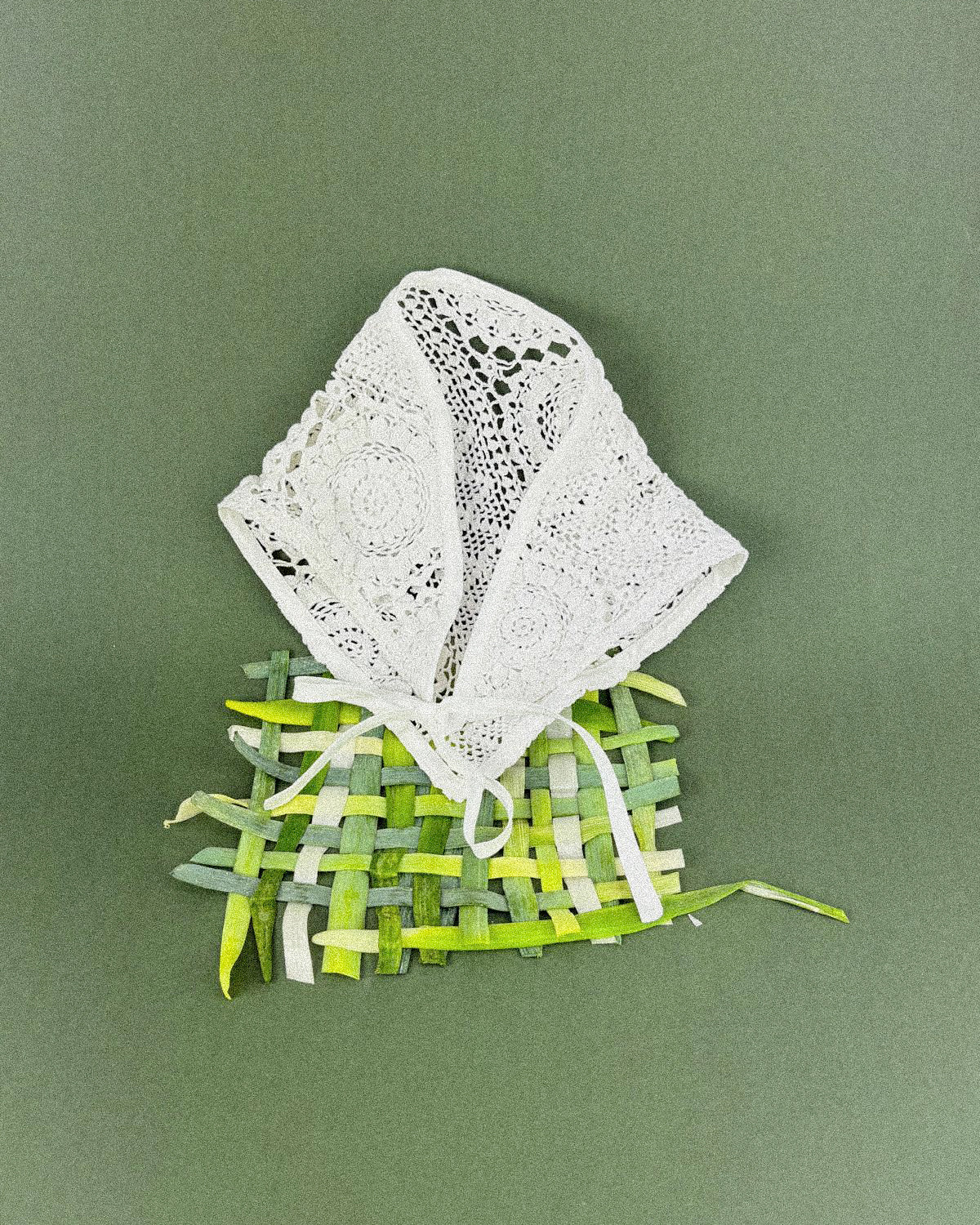 Fichu triangle ROMARIN Crochet Ecru