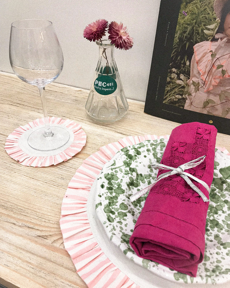 Antique napkins Pink - Gift Set of 2